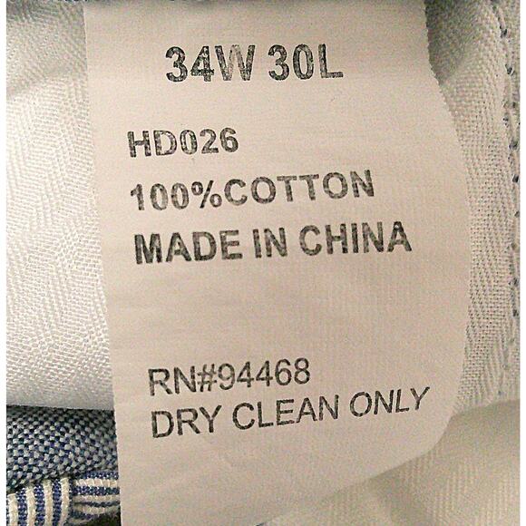 Nautica Mens Blue Pin Striped Modern Fit Single Breasted 2-Piece Suit 38R 34x30 - Picture 14 of 15